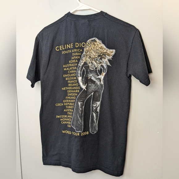 CELINE DION World Tour 2008 Fruit Of The Loom Size Small Unisex 100% Cotton - Picture 5 of 8